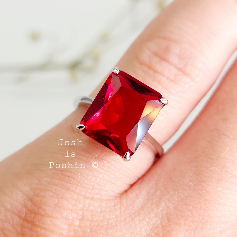 10*12MM Ruby ring in sterling silver